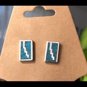 Earrings Silver and turquoise